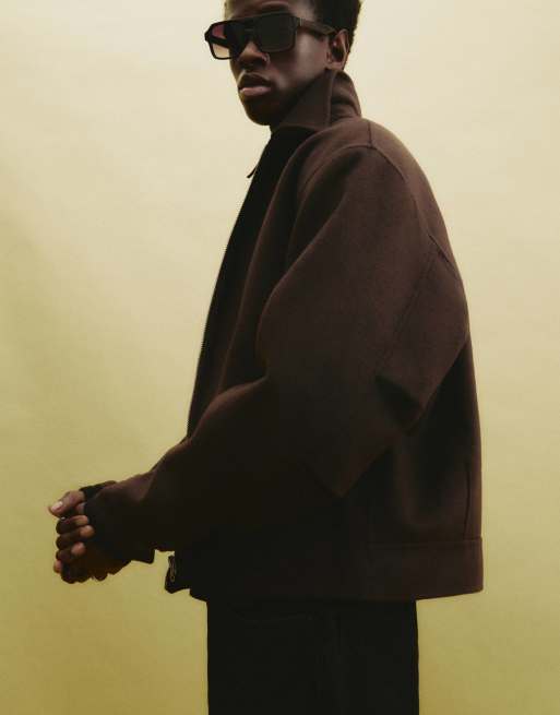 Pull&Bear - Jack met ritssluiting in bruin