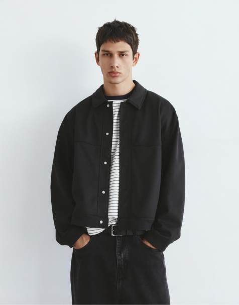 Pull&Bear - Jack met textuur in zwart - view 1