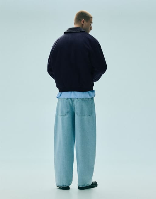 Pull&Bear jacka i marinblå mockaimitation, 2 av 6