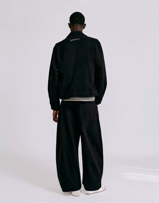 Pull&Bear jacka med snörstopp i svart, 2 av 7