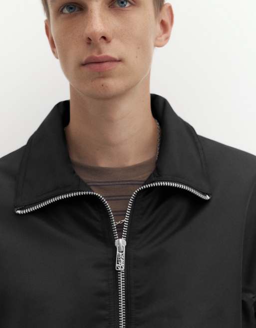 Pull&Bear Jacke mit Hemdkragen in Schwarz, 3 von 7