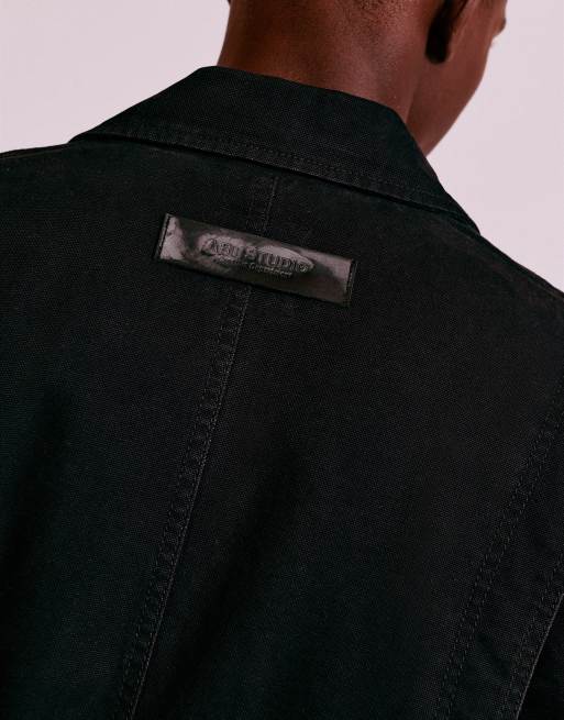 Pull&Bear Jacke mit Knebelverschluss in Schwarz, 3 von 7