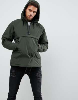 Pull\u0026Bear Jacket With Half Zip In Khaki 