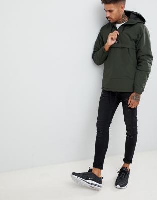 pull&bear half zip padded jacket