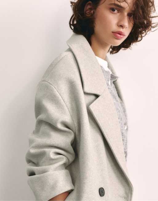 Pull&Bear jas met dubbele knoopsluiting in zandkleur, 3 van 7