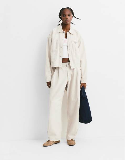 Pull&Bear - Jasje van linnenmix in zandkleur - view 1