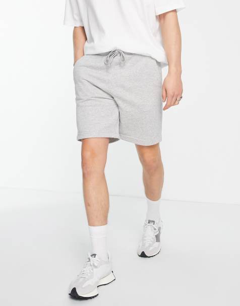 Pull&Bear – Jasnoszare szorty dresowe z kieszenią - view 1