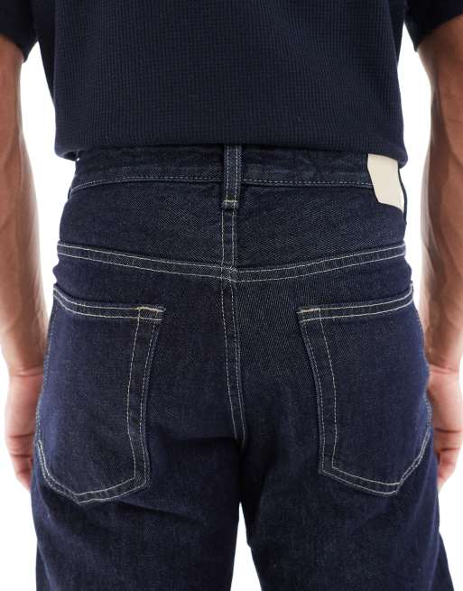 Pull&Bear - Jean ample - Bleu indigo, 4 de 5
