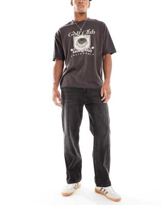 Pull & Bear - Jean ample - Noir