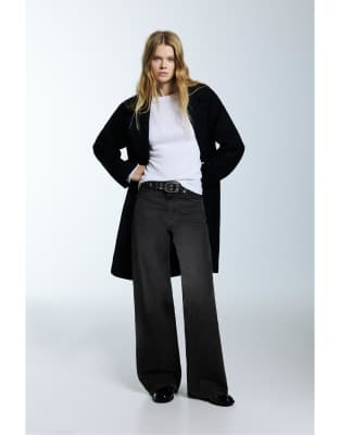 Pull & Bear - Jean ample - Noir 38