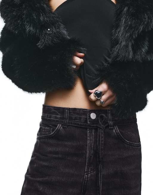 Pull&Bear - Jean baggy à cordon de serrage - Noir, 2 de 4