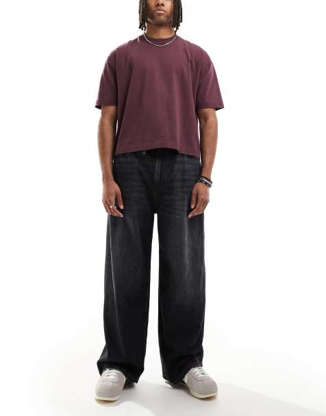 Pull&Bear - Jean baggy à enfiler - Noir - view 1