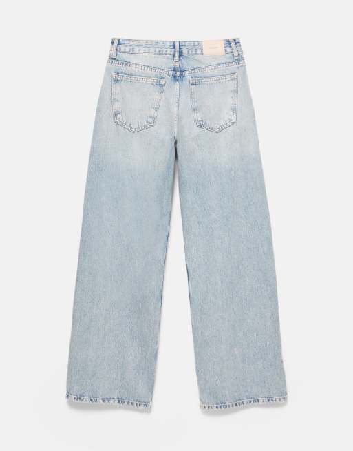 Pull&Bear jean baggy à œillets bleu pâle, 5 de 5