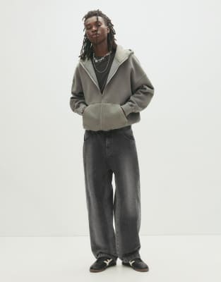 Jean baggy ample - Noir dlav - Pull & bear - Modalova