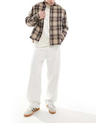 Pull & Bear - Jean baggy - Blanc - Pull & bear - Modalova