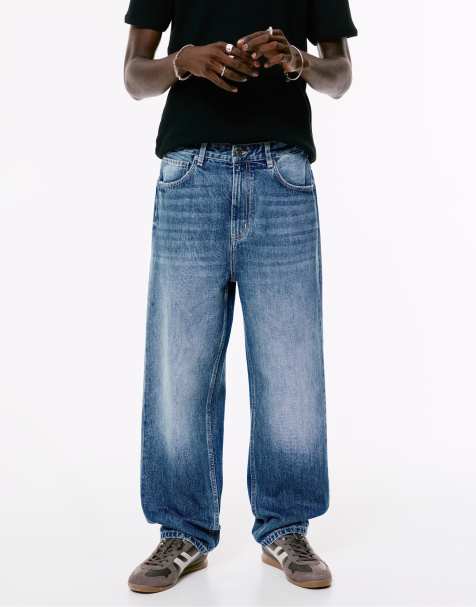 Pull&Bear - Jean baggy - Bleu moyen - view 1