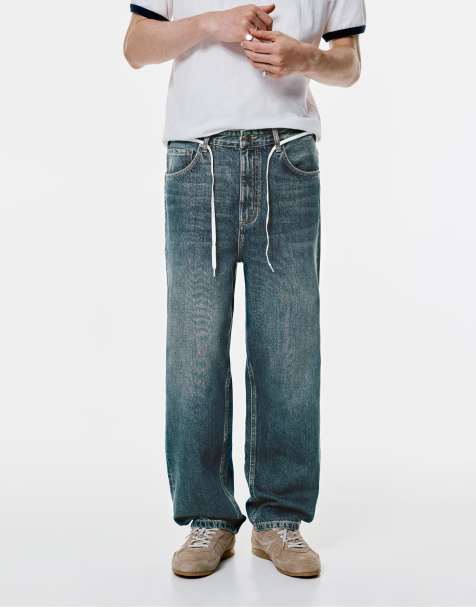 Pull&Bear - Jean baggy - Bleu verdâtre - view 1