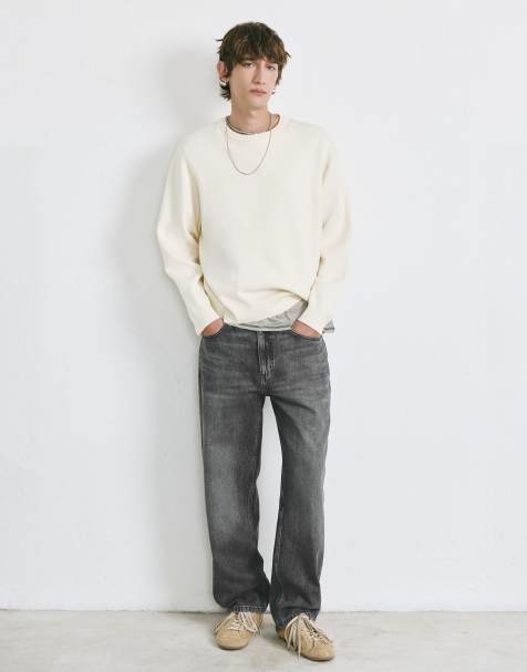 Pull&Bear jean baggy gris charbon - view 1