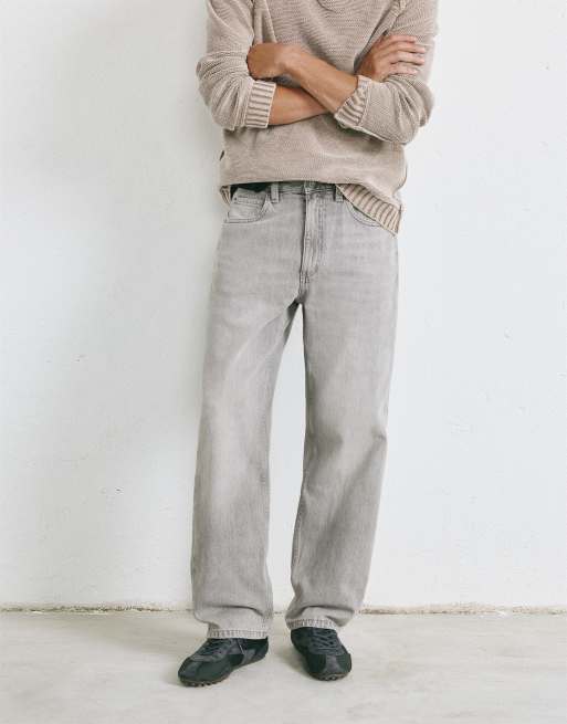 Pull&Bear - Jean baggy - Gris, 4 de 7