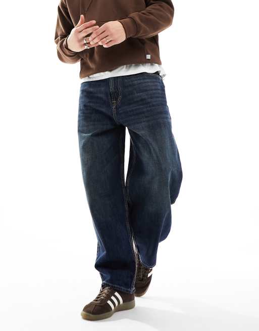 Pull&Bear Jean baggy large Bleu délavé ASOS
