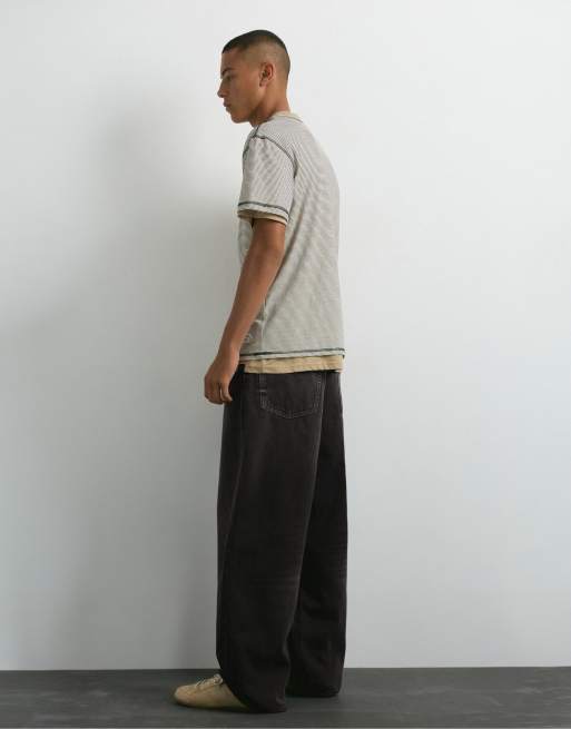 Pull&Bear jean baggy relaxed noir délavé, 2 de 7