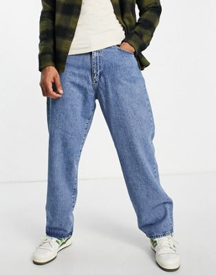Jeans larges Pull&Bear - Jean baggy style années 90 - Bleu