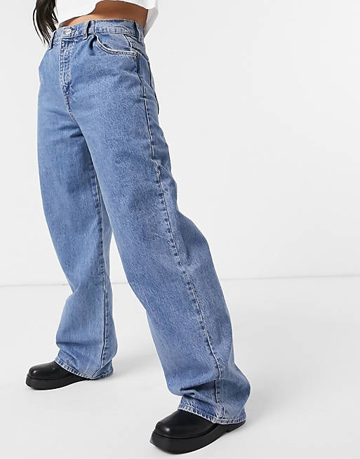 Jean ample à logo imprimé Farfetch Vêtements Pantalons & Jeans Jeans Baggy & Large 