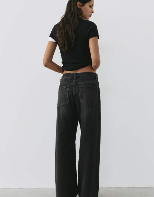Pull&Bear jean baggy taille basse noir, 5 de 7