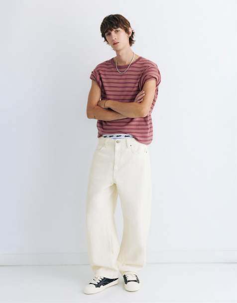 Pull&Bear jean ballon baggy blanc - view 1