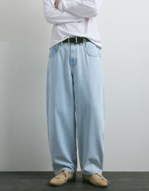 Pull&Bear jean barrel bleu pâle, 4 de 7