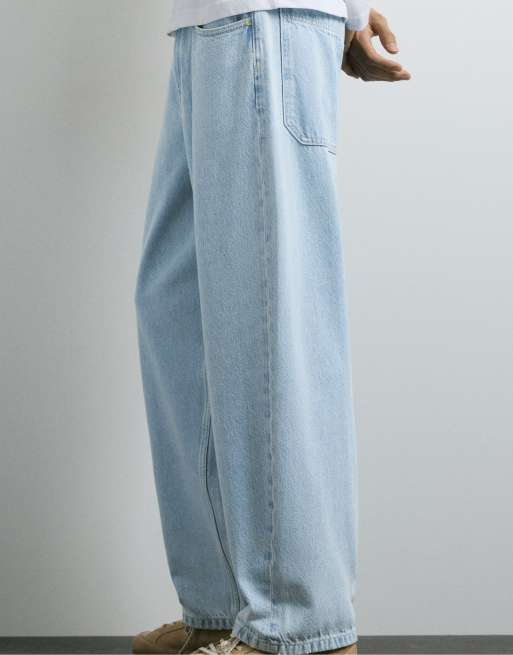 Pull&Bear jean barrel bleu pâle, 5 de 7