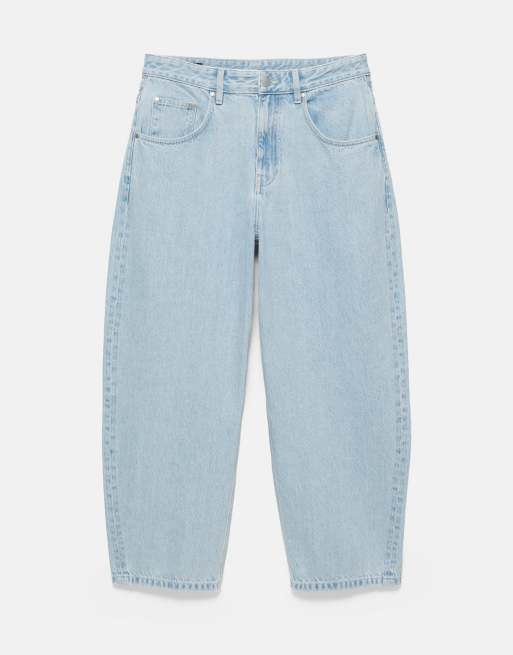 Pull&Bear jean barrel bleu pâle, 6 de 7