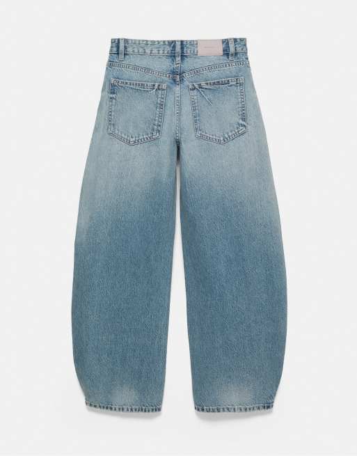 Pull&Bear jean barrel strass bleu moyen, 7 de 7