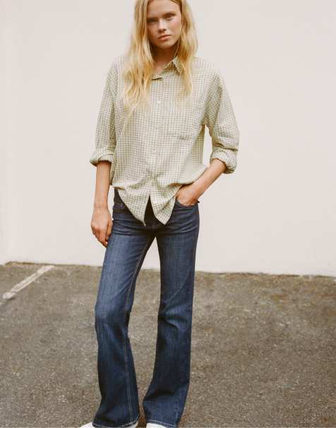 Pull&Bear jean bootcut bleu marine - view 1