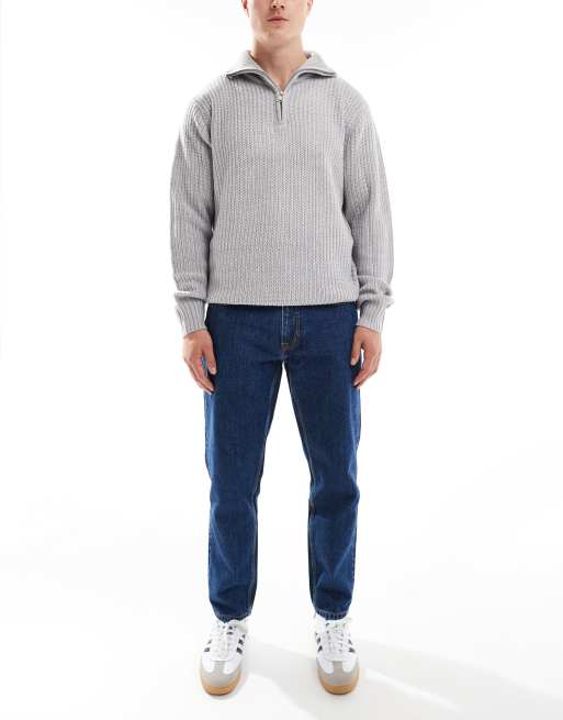 Pull&Bear - Jean classique - Bleu foncé délavé