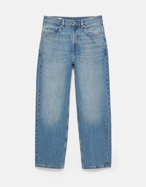 Pull&Bear - Jean coupe baggy - Bleu, 4 de 7