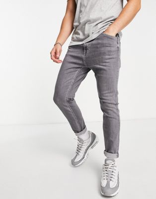 Pull&Bear basic carrot fit jeans in grey - ASOS Price Checker
