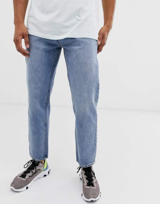 Pull&Bear - Jean dad slim - Bleu