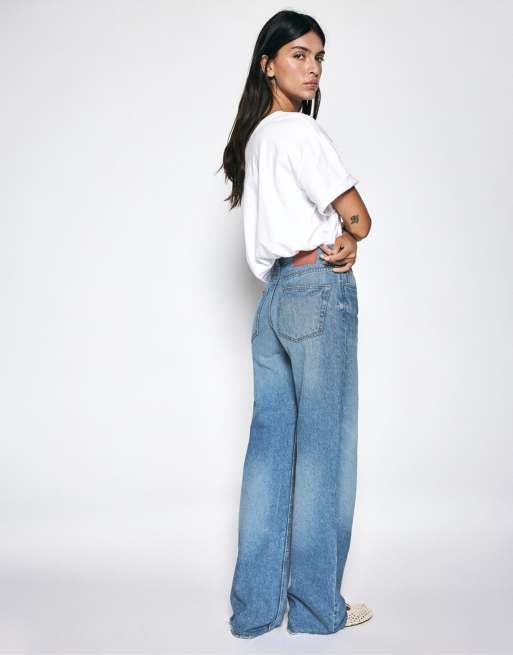 Pull&Bear - Jean droit ample - Indigo, 2 de 7