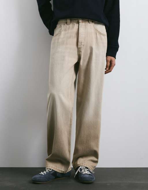 Pull&Bear jean droit coupe regular coloris sable, 4 de 6