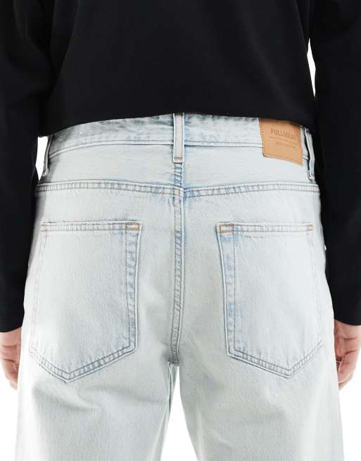 Pull&Bear - Jean droit coupe vintage - Bleu clair, 5 de 5