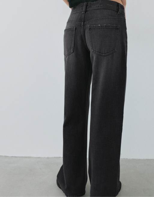 Pull&Bear jean droit taille basse noir, 5 de 7