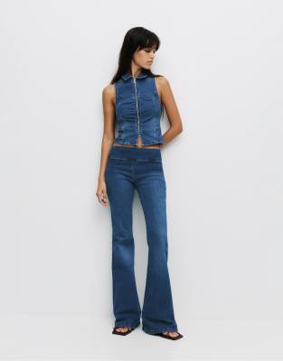 Jean vas  taille basse - fonc - Pull & bear - Modalova