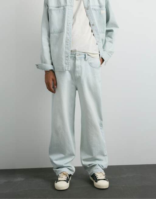 Pull&Bear jean large en indigo clair, 4 de 7