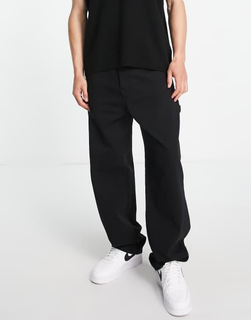Pull&Bear - Jean large style charpentier - Noir