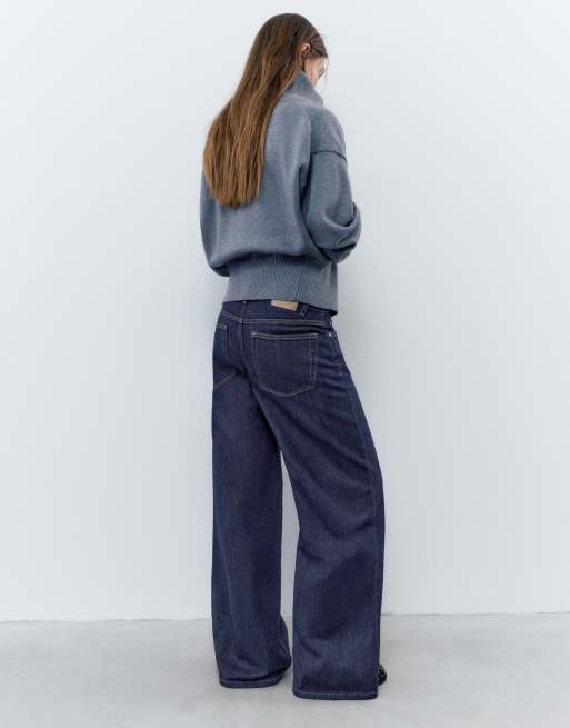 Pull&Bear jean large taille basse en indigo encre, 2 de 7