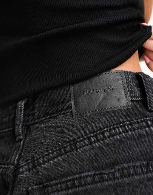 Pull&Bear - Jean mom à déchirures - Noir, 2 de 5