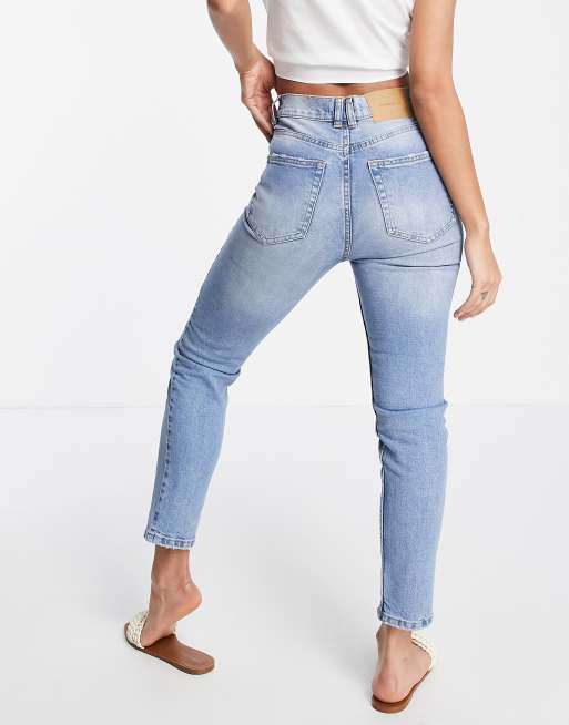 Jean mom clearance slim taille haute