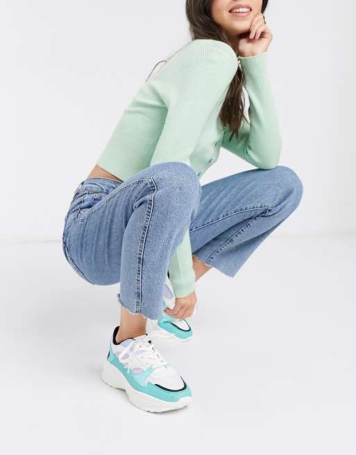 Pull&Bear - Jean mom slim stretch - Bleu, 3 de 3