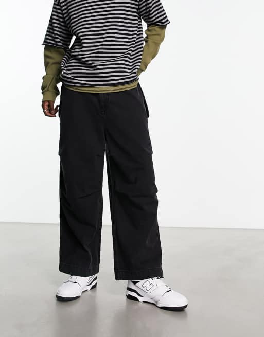 Pull&Bear - Jean parachute - Noir, 3 de 4